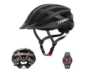 LIVALL Casque de Vélo Intelligent avec feu arrière LED, Casque de Vélo Bluetooth avec Télécommande, Alarme SOS, Casque de Vélo avec Microphone et Haut - Parleur, Homme et Femme Adultes