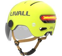 Livall L23 Casque jaune 54-58 cm avec visière de protection LED/SOS