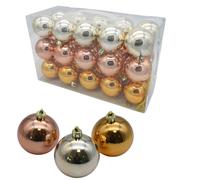 Livarno Accueil Boules de Noël X-Mas D'Arbre Résistant à la Rupture Plastique