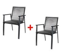 LIVARNO home Lot de 2 chaises empilables MIAMI