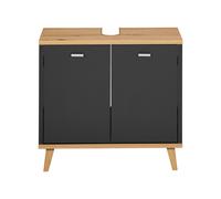 LIVARNO home Meuble sous vasque Corfou, 60 x 55 x 28 cm, anthracite/imitation chêne