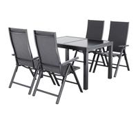 LIVARNO® Table de jardin + Lot de 4 fauteuils Houston