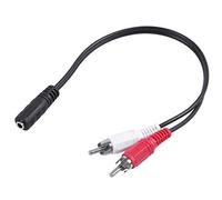 LIVASH 3.5mm stereo femelle a 2 RCA male Cable AV Aux Adaptateur Audio Fil