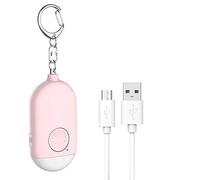 LIVASH Alarme Personnelle Rechargeable Urgence éTanche Auto DéFense SOS Alert RapeSifflet de SéCuritéSiren pour les Femmes et les Enfants et les AANéS