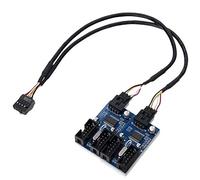 LIVASH Motherboard USB 9Pin en-T¨ºte 1 ¨¤ 4 Cable D'Extension Multiplicateur 30Cm De Port De Diviseur