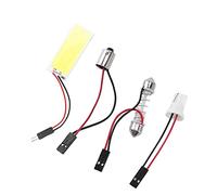 LIVASH T10 501 W5W Ba9S D?me De Feston Int¨¦rieur 36 Led Cob Adaptateur Panneau Ampoule Dc12V Blanc Pur