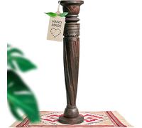 Livasia colonne en bois de Bali, fait main et durable, design antique, support pot, colonne décorative, piédestal, marron (100 cm)