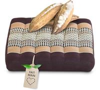 livasia Coussin d’Assise Petite Taille - 35x35x6cm - Coussin de Sol intérieur/extérieur, méditation Yoga, Coussin de Chaise Meuble Palette, Coussin surpiqué Garniture Chaise Banc (Marron)