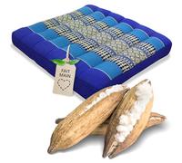 Livasia Coussin d’Assise Petite Taille - 35x35x6cm - Coussin de Sol intérieur/extérieur, méditation Yoga, Coussin de Chaise Meuble Palette, Coussin surpiqué Garniture Chaise Banc (Bleu)