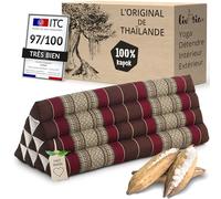 livasia Coussins de Soutien Dorsal Larges pour Couples - 33x80x30cm - Coussins triangulaires pour Le Jardin et Le Balcon, Coussins en biseau en kapok, Faits Main (Bordeaux)