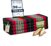 Livasia Matelas Pliable Durable en kapok - 200x110x8cm - Matelas d’invité Large, Matelas Pliable, Tapis de Yoga, Lit d’invité, Chaise Longue pour Le Jardin et Le Balcon (Noir/Éléphants)