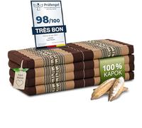 Livasia Matelas Pliable Durable en kapok - 200x110x8cm - Matelas d’invité Large, Matelas Pliable, Tapis de Yoga, Lit d’invité, Chaise Longue pour Le Jardin et Le Balcon (Marron/Éléphants)