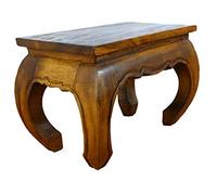 livasia Table d’Opium de Thaïlande, Table d’appoint, Table de Chevet, Durable et Fait Main, 58x38x41cm (Marron)
