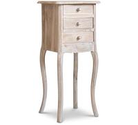 livasia Table de Nuit en Teck, Table de Chevet en Bois Massif de Bali, guéridon, Support Pot, Durable et Fait Main, 32x29x71cm