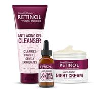 LIVAURA Rétinol Anti-Âge Nuit Essentiels - Kit de renouvellement en 3 étapes - L'original pour une apparence plus jeune - Lisse, restaure et affine - Nettoie, traite, répare et hydrate en déplacement