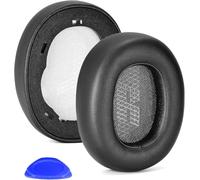 Live 650 BTNC Coussin d'oreille de Rechange en Tissu et Mousse à mémoire de Forme Compatible avec Casque JBL E65 E65BTNC / Duet NC/Live 650BTNC Live 660 BTNC (Noir (Cuir PU))