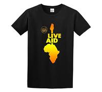Live Aid Band July 1985 Festival O-Neck 100% Cotton Short Sleeve Unisex T-Shirt XL