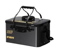 Live Bait Bucket : vinyle EVA multifonctionnel, solution de stockage pliable | Conteneur d'appât imperméable avec fente d'accessoires d'aérateur, gardant l'appât frais pendant les
