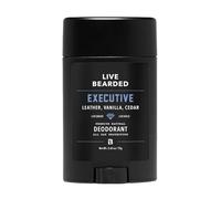 Live Bearded Déodorant pour homme - Longue durée, sans aluminium, entièrement naturel, au charbon actif pour homme, taille voyage - Exécutif, 1 bâton
