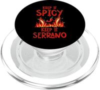 Live Bold Live Spicy Keep it Spicy Keep it Serrano Spice PopSockets PopGrip pour MagSafe