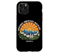 Live by Grace Grow by Faith Walk in Love Religion chrétienne Coque pour iPhone 11 Pro