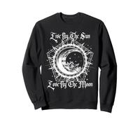 Live by The Sun Love by The Moon Wicca Lotus Occult Pagan Sweatshirt