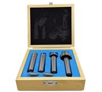 Live Center Lot de 4 coupes éperons pour tour à bois avec 2 embouts de rechange supplémentaires avec boîte en bois de bonne qualité (MT2)