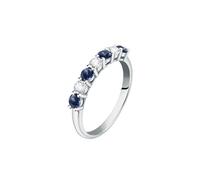 Live Diamond Live Diamond Bague Femme,OR BLANC 375%,SAPHIR LAB GROWN + DIAMANT LD05656014