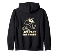 Live Eat Trash - Opossum Skater pour Skateboard et Animal Sweat à Capuche