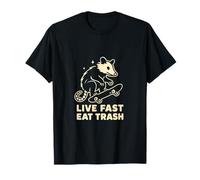 Live Eat Trash - Opossum Skater pour Skateboard et Animal T-Shirt