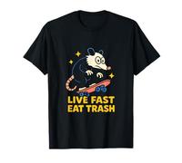 Live Eat Trash - Possum de Patineur Amusant pour Les Amateurs d'opossum T-Shirt