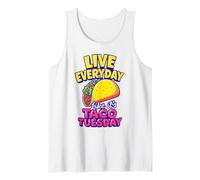 Live Everyday Like It's Taco Tuesday Funny Taco Lover Débardeur