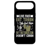 Live Fast Eat Trash and Hope My Metabolism Doesn't Crash Coque pour iPhone Air