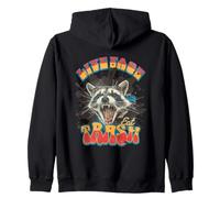 Live Fast Eat Trash Humour Raton Laveur Sweat à Capuche