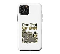 « Live Fast Eat Trash » Lowbrow Funny Trashpanda Raton Laveur Coque pour iPhone 11 Pro