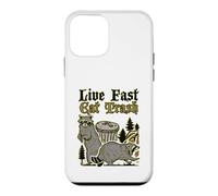 « Live Fast Eat Trash » Lowbrow Funny Trashpanda Raton Laveur Coque pour iPhone 12 Mini
