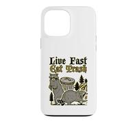 « Live Fast Eat Trash » Lowbrow Funny Trashpanda Raton Laveur Coque pour iPhone 13 Pro Max