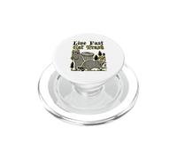 « Live Fast Eat Trash » Lowbrow Funny Trashpanda Raton Laveur PopSockets PopGrip pour MagSafe