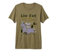 « Live Fast Eat Trash » Lowbrow Funny Trashpanda Raton Laveur T-Shirt Haut de Gamme