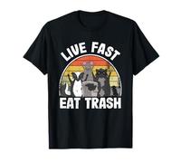 Live Fast Eat Trash Skunk Rat Raton Laveur T-Shirt