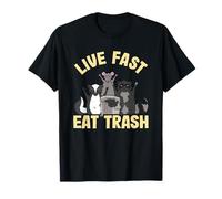 Live Fast Eat Trash Skunk Rat Raton Laveur T-Shirt