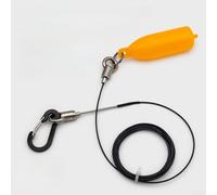 Live Fish Dispositif de fixation avec câble en acier inoxydable Mousquetons à dégagement rapide et flotteurs en mousse PVC orange haute visibilité (2 m)