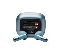 JBL Live Flex 3, Écouteurs sans fil, Bluetooth, jusqu'à 50 h d'autonomie, Réduction de Bruit Active, son haute fidélité JBL Signature, étanches à l'eau IP54, bleu