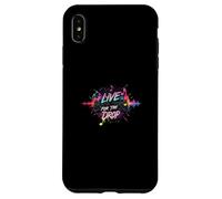 Live for The Drop EDM DJ Music Producer Rave Party Design Coque pour iPhone XS Max