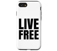 Live Free Christian Conservateur Black and White Freedom Coque pour iPhone SE (2020) / 7/8