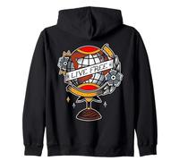 Live Free Globe of The World Sweat à Capuche