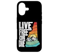 Live Free Or Die Retro New Hampshire Nature Graphic Coque pour iPhone 17