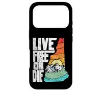 Live Free Or Die Retro New Hampshire Nature Graphic Coque pour iPhone 17 Pro
