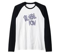 Live in The Moment Quote Design Manche Raglan