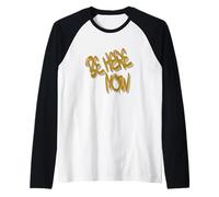 Live in The Moment Quote Design Manche Raglan